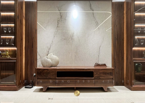 Kệ ti vi gỗ óc chó DELICATE KE - 43